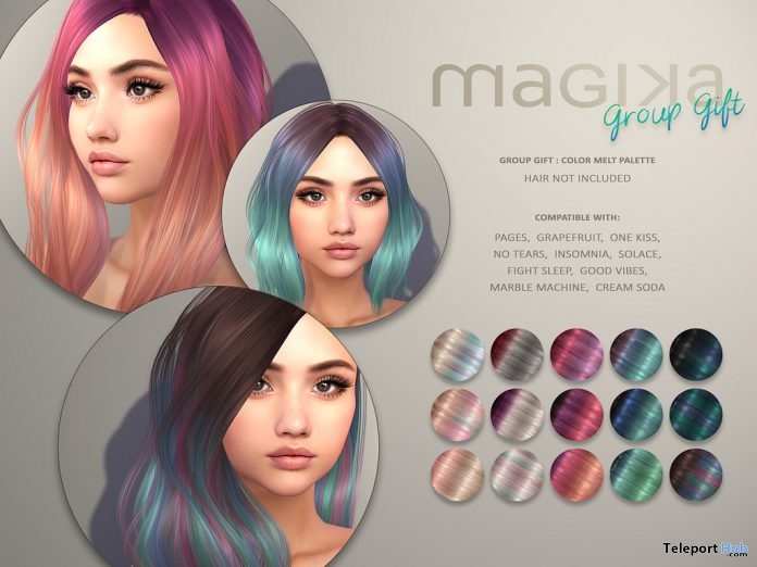 Color Melt Palette Hud July 2018 Group T By Magika Teleport Hub Second Life Freebies