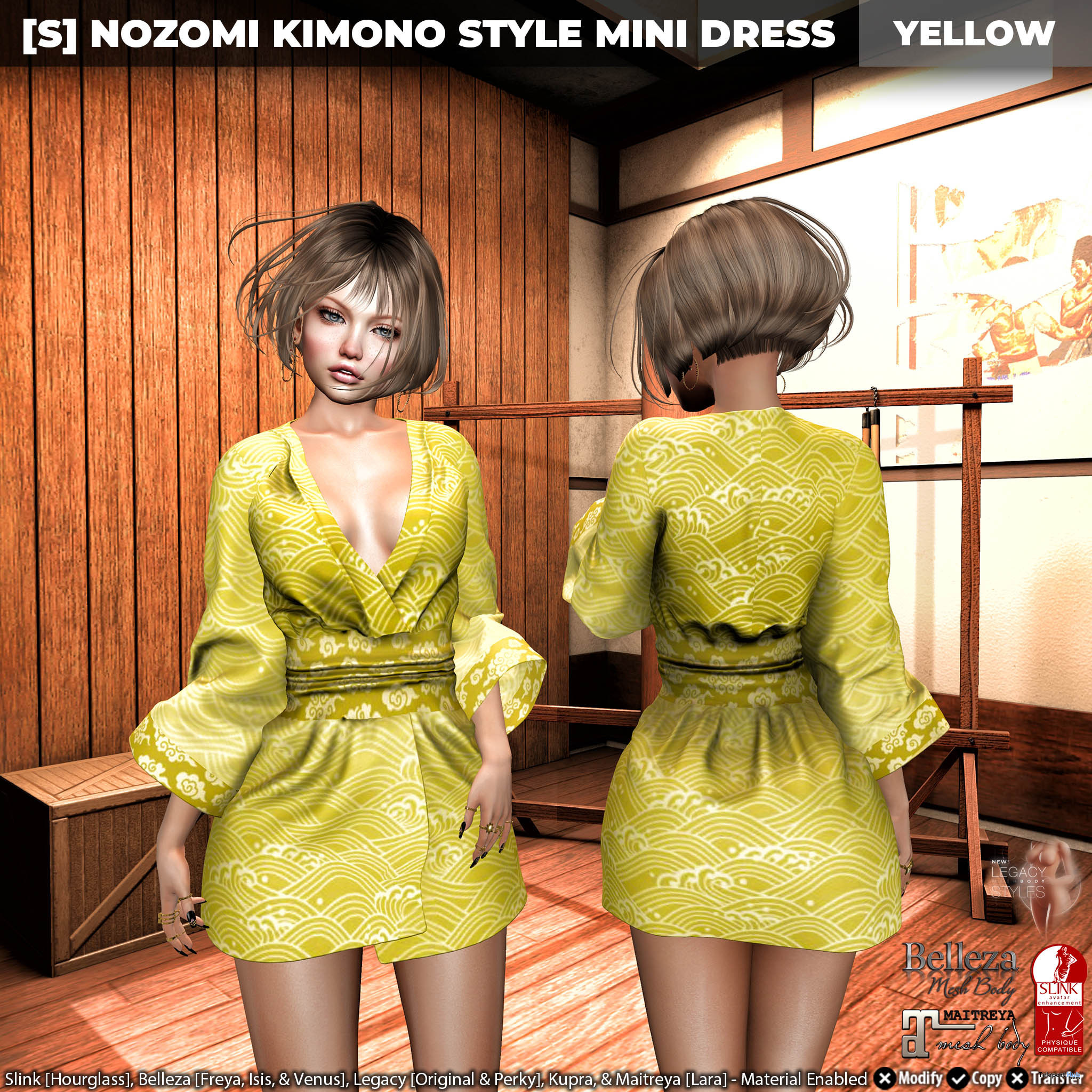 New Release: [S] Nozomi Kimono Style Mini Dress by [satus Inc