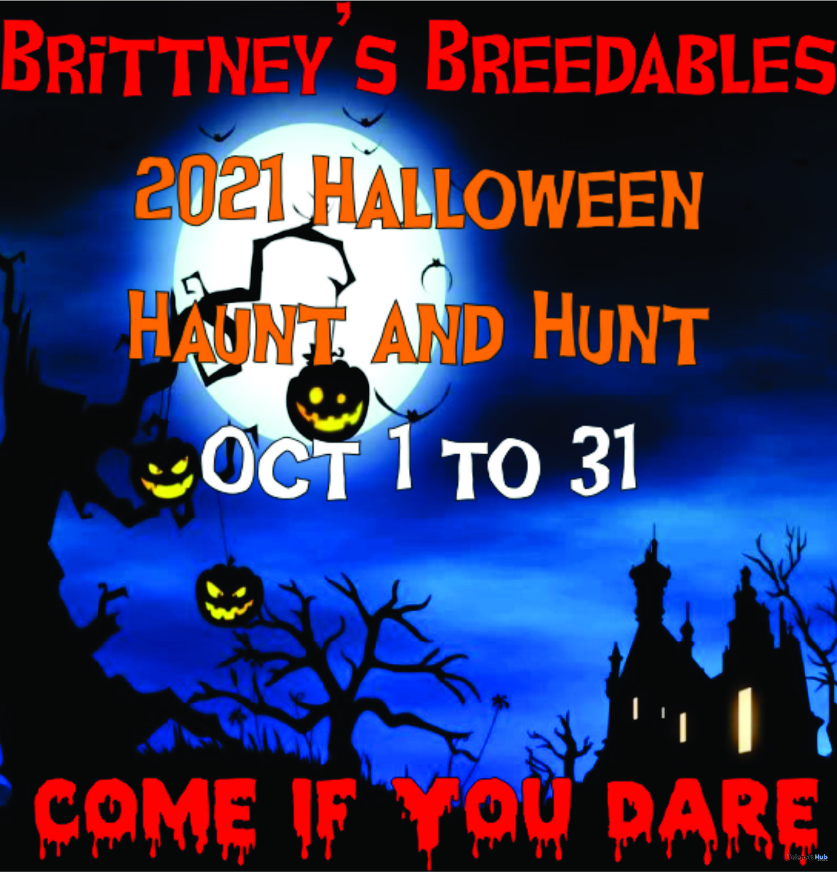 Brittney's Breedables Halloween Haunt & Hunt 2021 - Teleport Hub - teleporthub.com