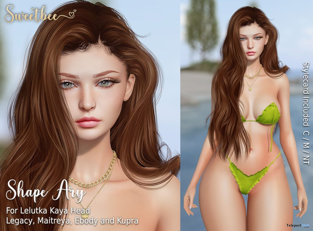 Ary Shape For Lelutka Kaya Head April 2022 T By Sweetbee Teleport Hub Second Life Freebies