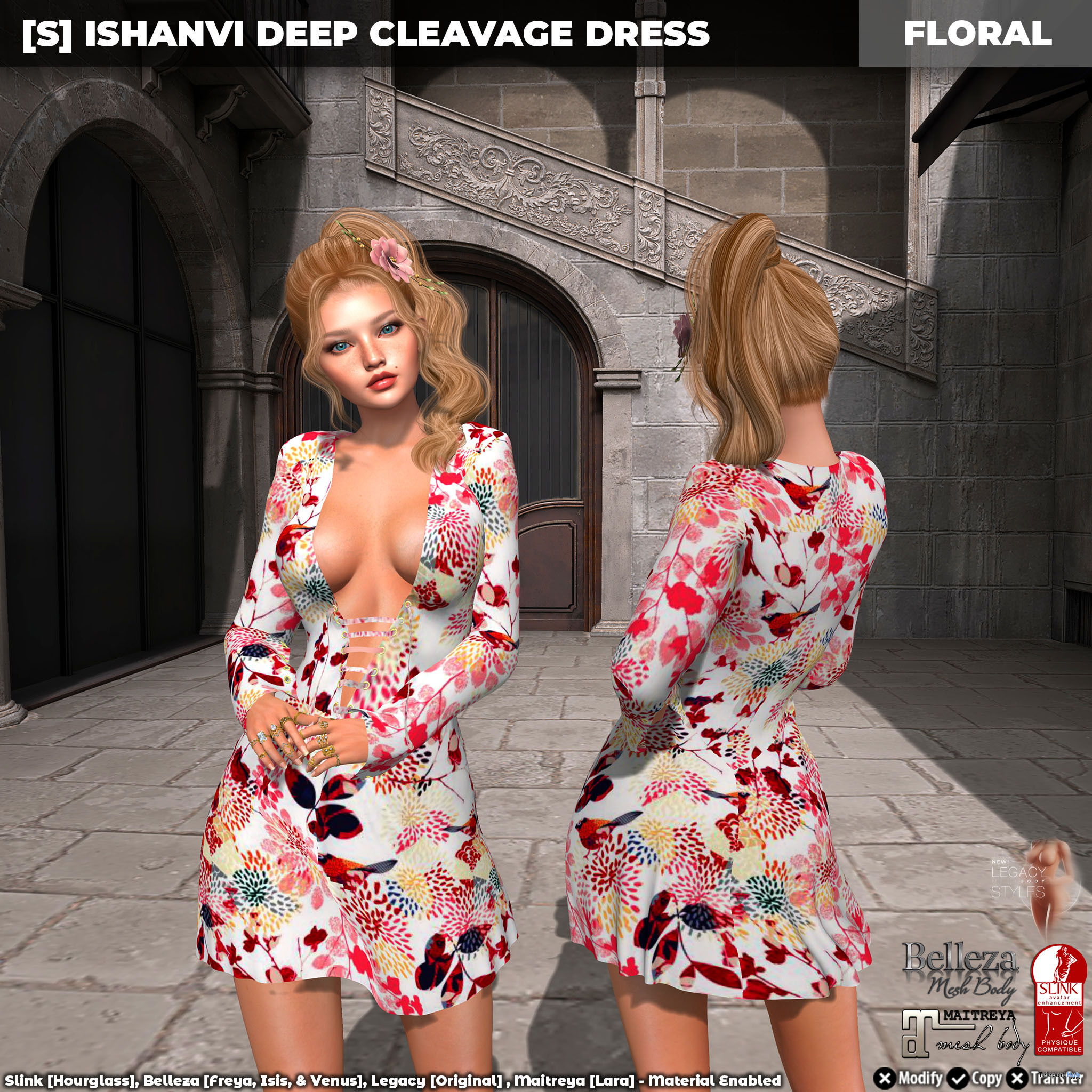 New Release: [S] Ishanvi Deep Cleavage Dress by [satus Inc
