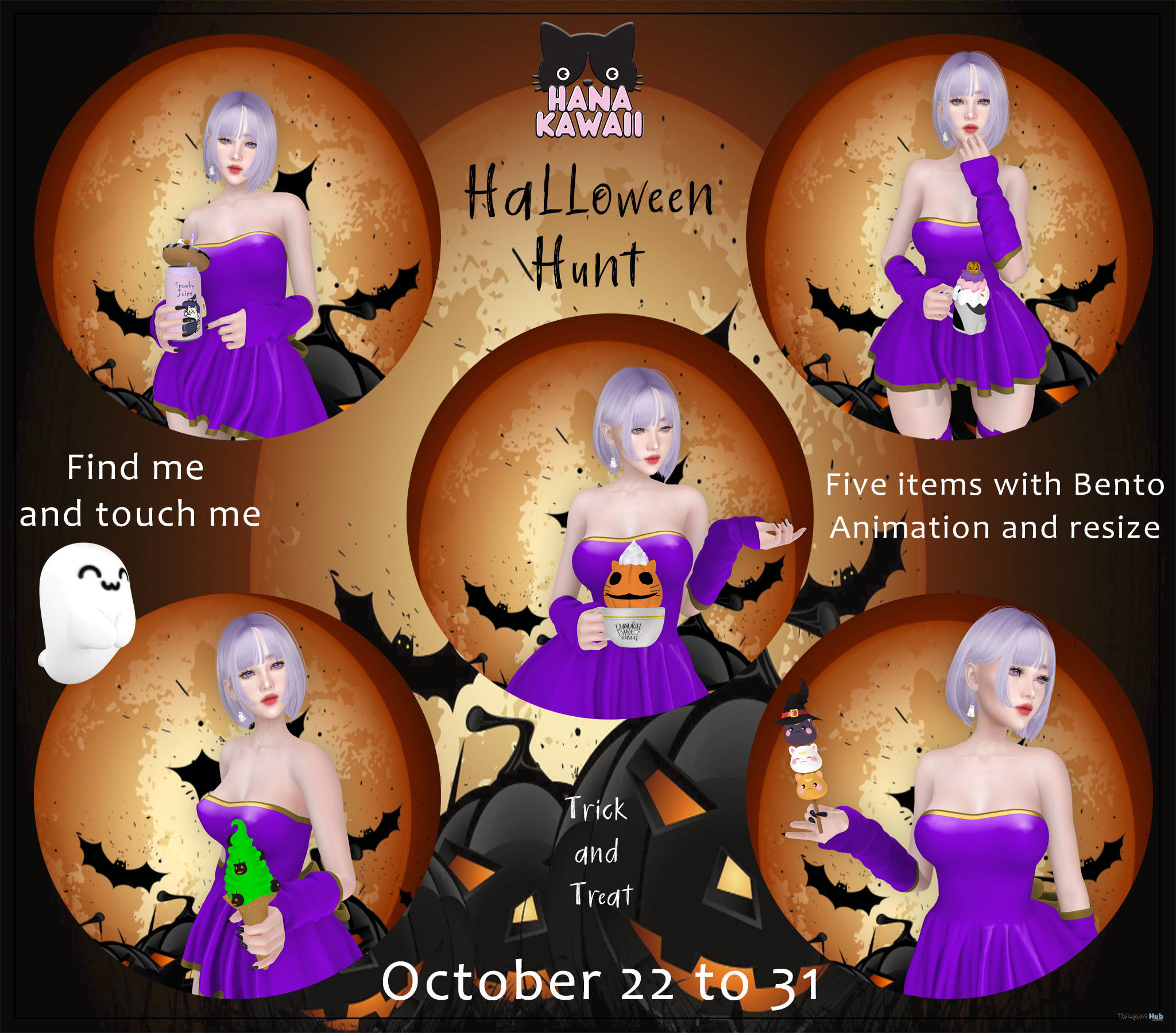 Hana Kawaii's Halloween Hunt 2022 - Teleport Hub - teleporthub.com