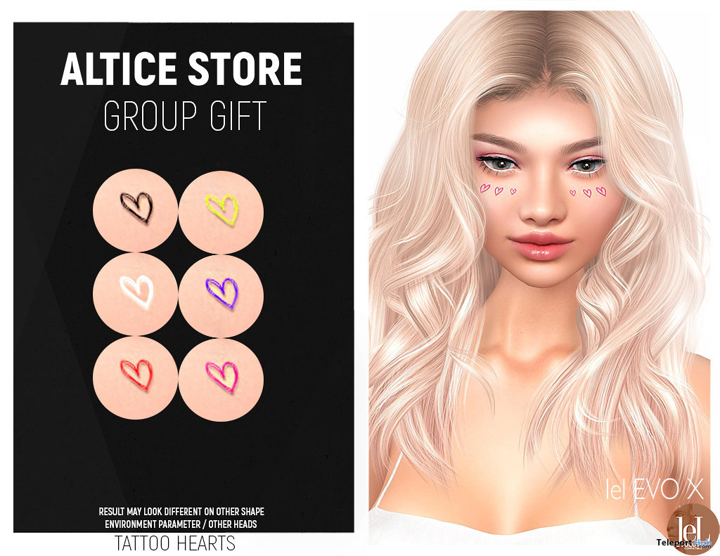 Heart Tattoo February 2023 Group T By Altice Store Teleport Hub Second Life Freebies