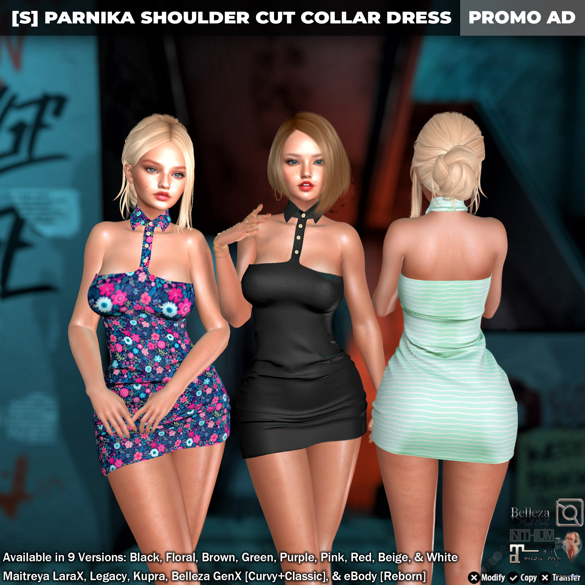 New Release: [S] Parnika Shoulder Cut Collar Dress by [satus Inc 